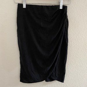 & Other Stories Black Wrap Midi Dress